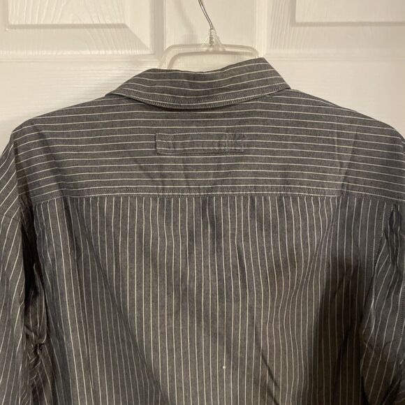 Duluth Trading Co. Men’s Shirt Size Large Front Button Coolmax Vertical Stripes - Picture 8 of 12